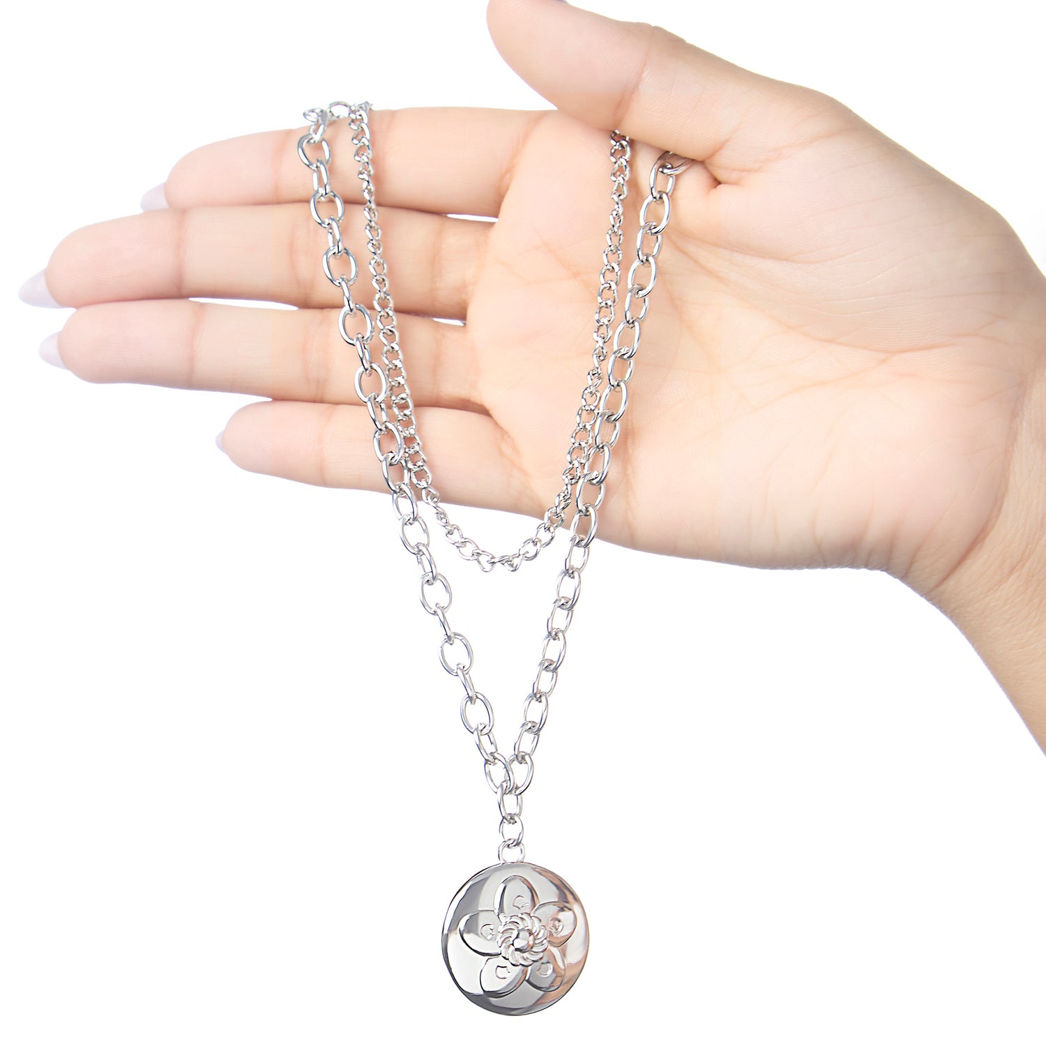 KPop Demon Hunters Lotus Flower Layered Necklace Official License