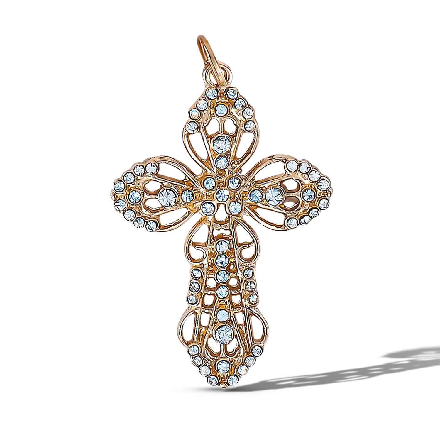 Jessica Simpson Crystal Cross Charm Bracelet