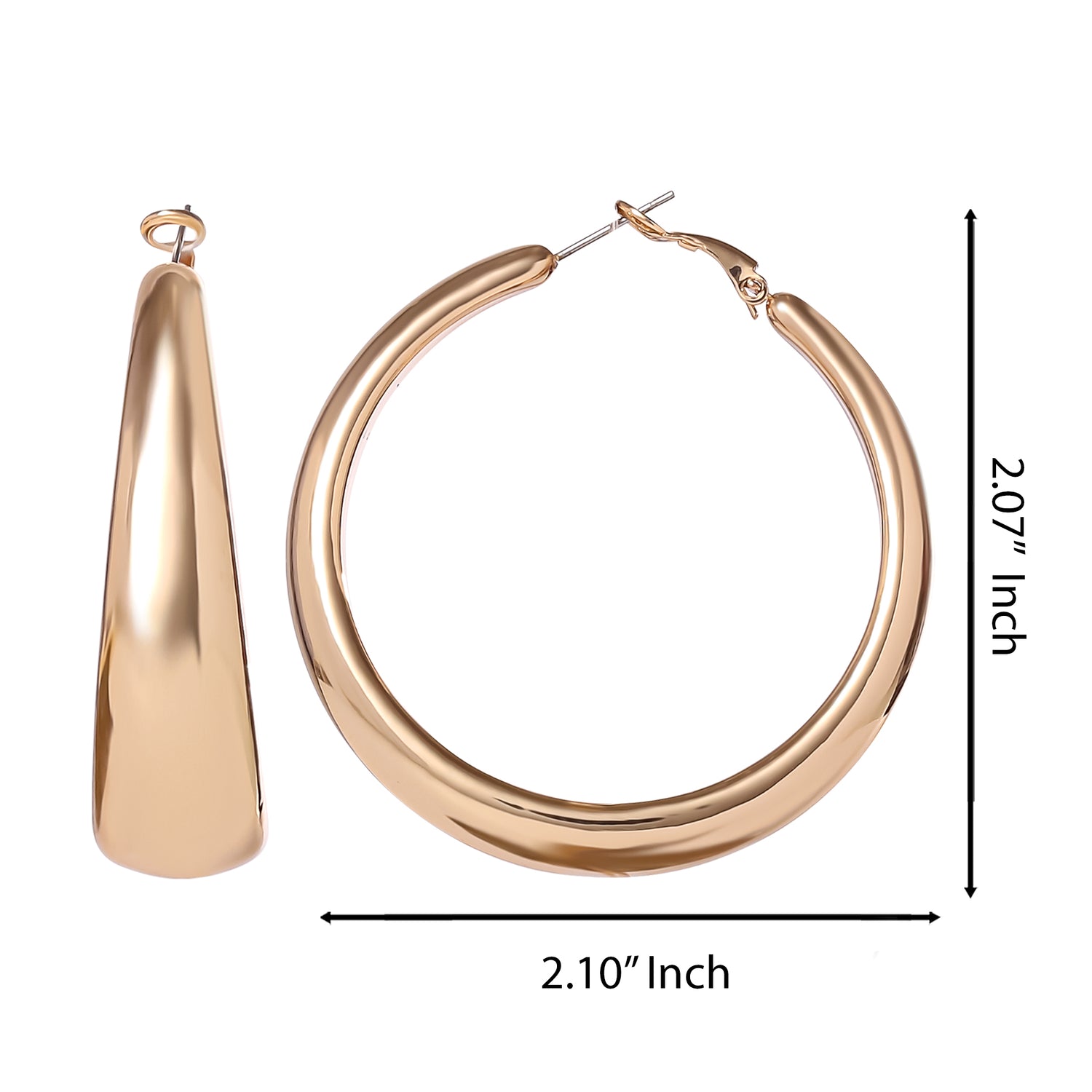 Jessica Simpson Polished Chunky Gold-Tone Hoop Earrings