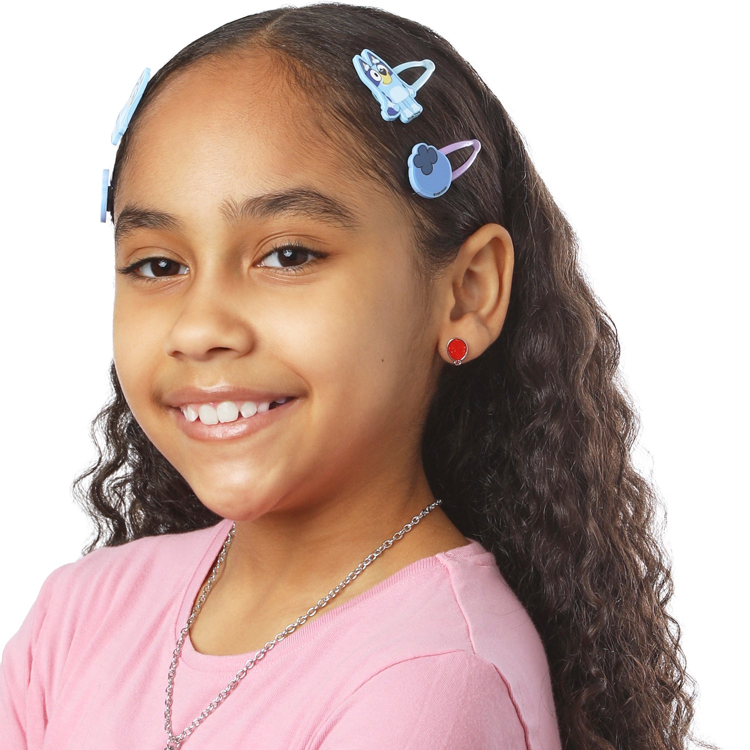 Bluey Hair Clips 8-Piece Set Official License, Snap Back Hair Clip, Bluey Accessories