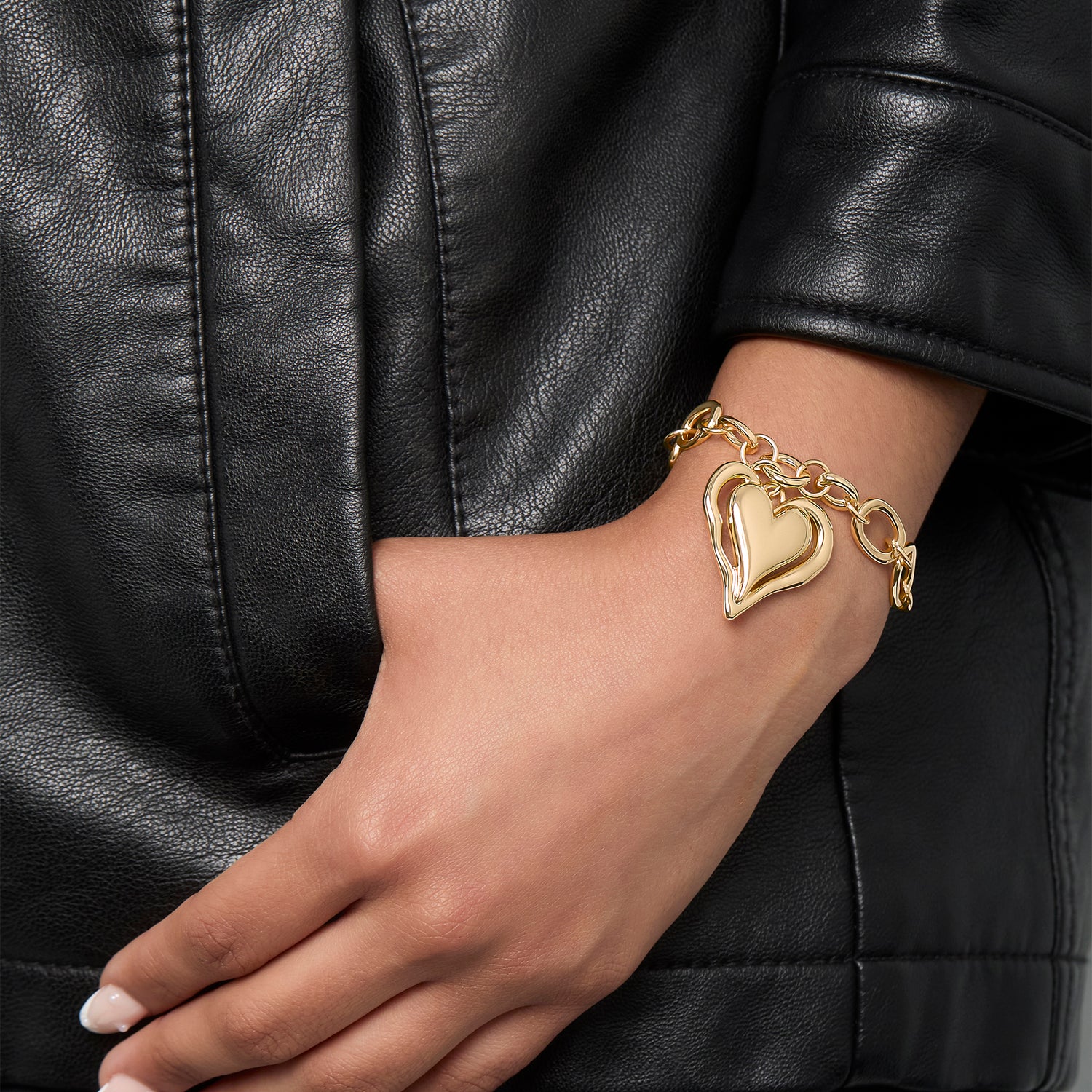 BCBGeneration Bold Heart Pendant Bracelet