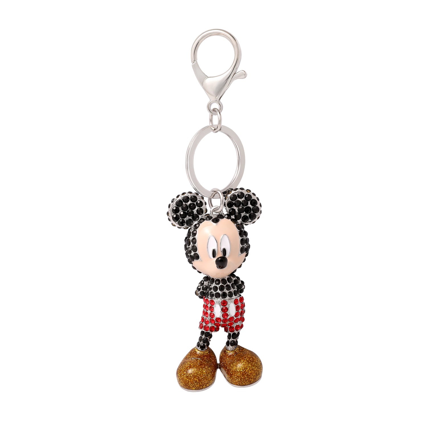 Disney Mickey Mouse Crystal Pavé Bag Charm Keychain – Officially Licensed