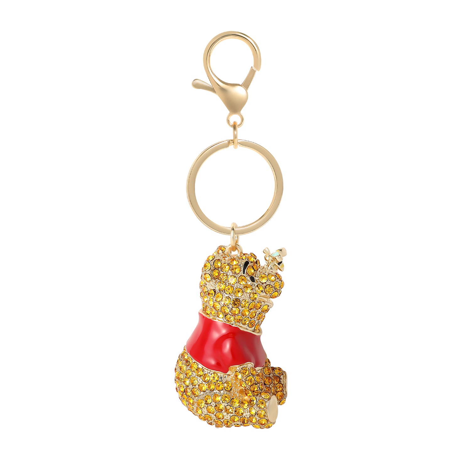 Disney Winnie the Pooh Crystal Pavé Bag Charm Keychain – Officially Licensed