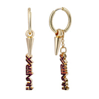 K-Pop Demon Hunters Huntrix Hoop Earrings Official License, Gold-Tone, K-Pop Gifts