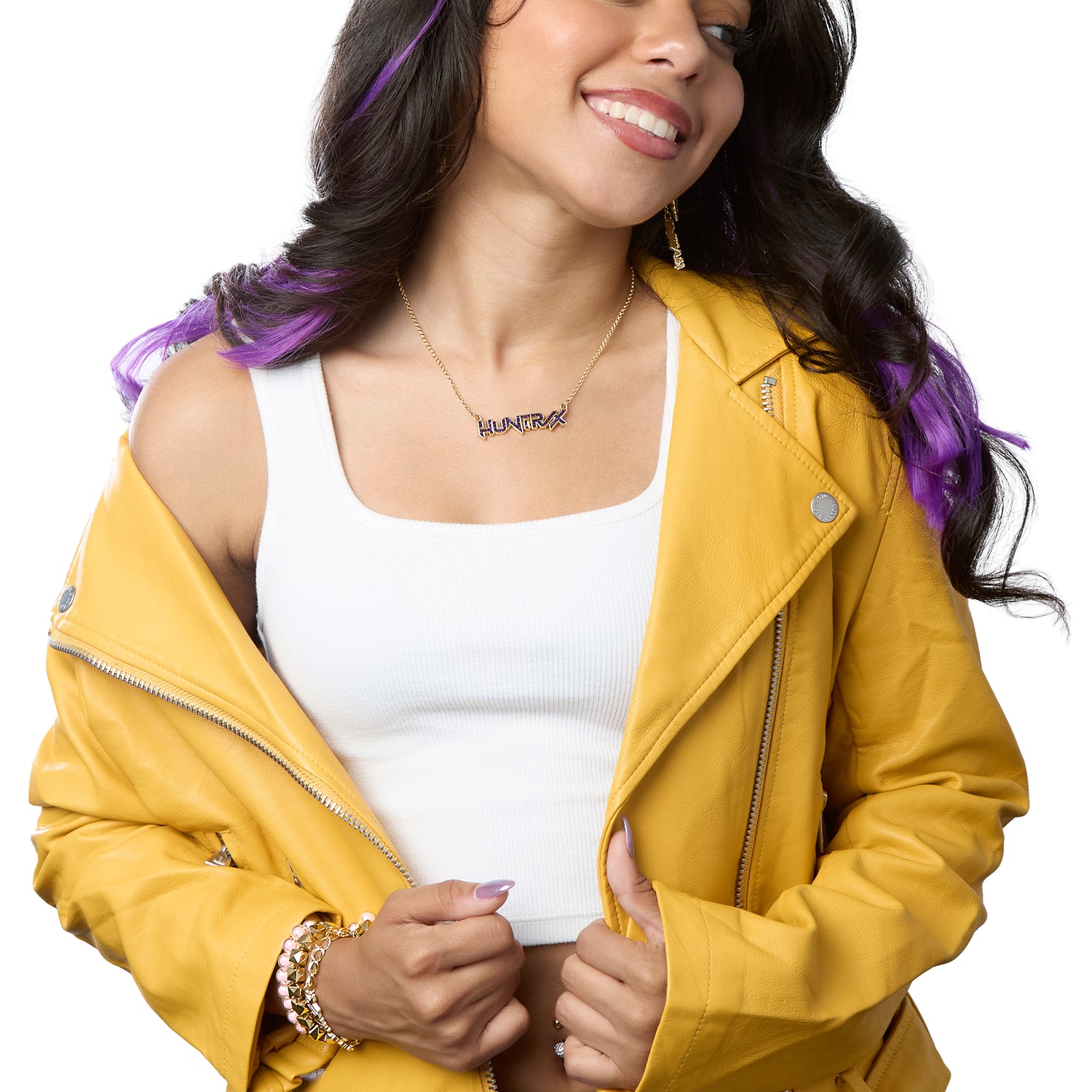 K-Pop Demon Hunters Huntrix Necklace Official License, 16"+3.25" Gold-Tone, K-Pop Gifts