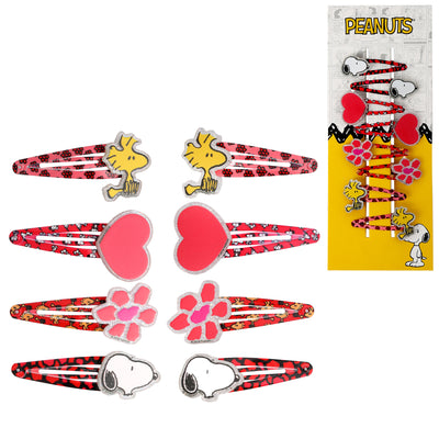 Peanuts Woodstock and Snoopy Hair Clips 8-Piece Set Official License, Peanuts Gifts, Snoopy Things