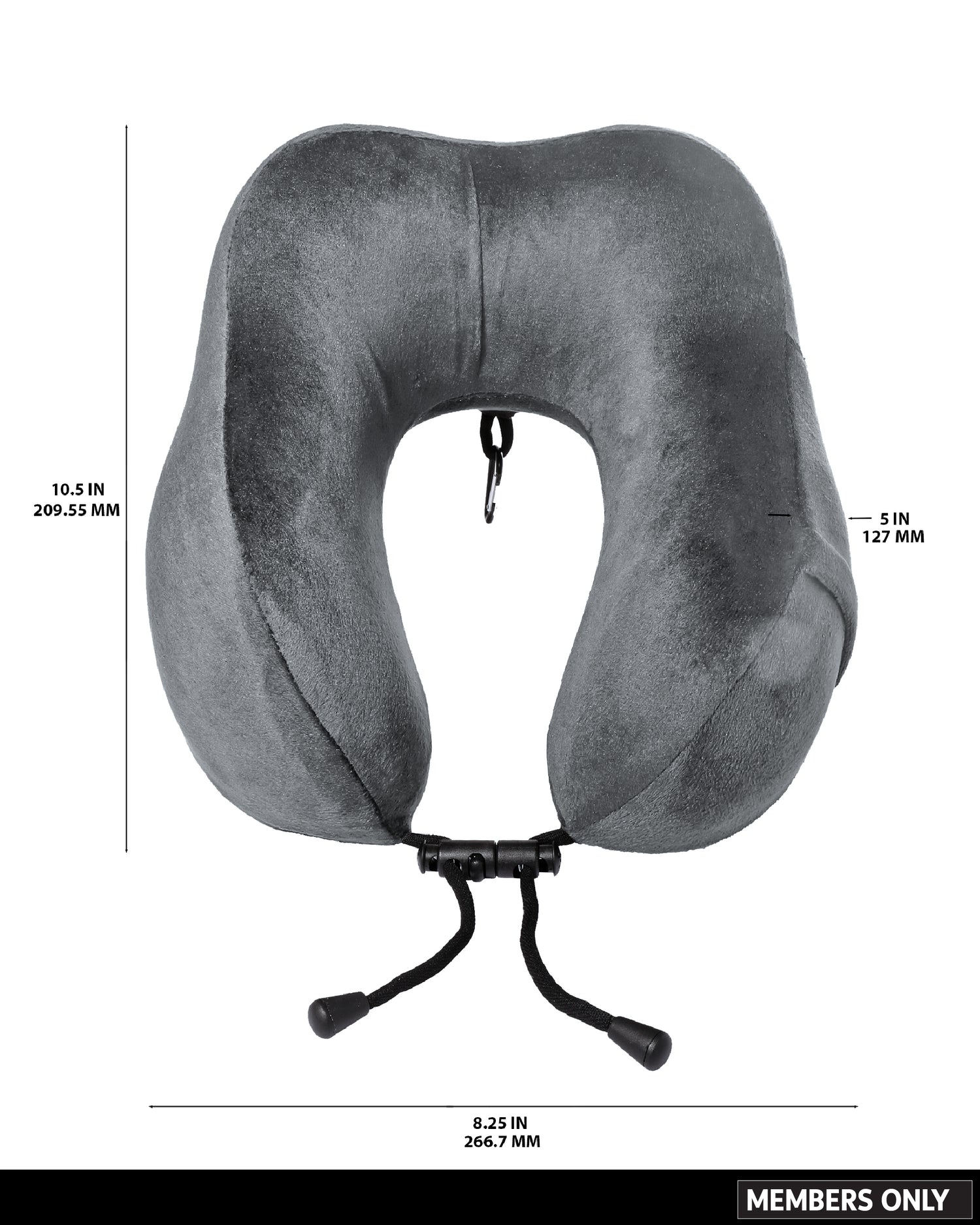 MEMBERS ONLY GRAY NECK PILLOW