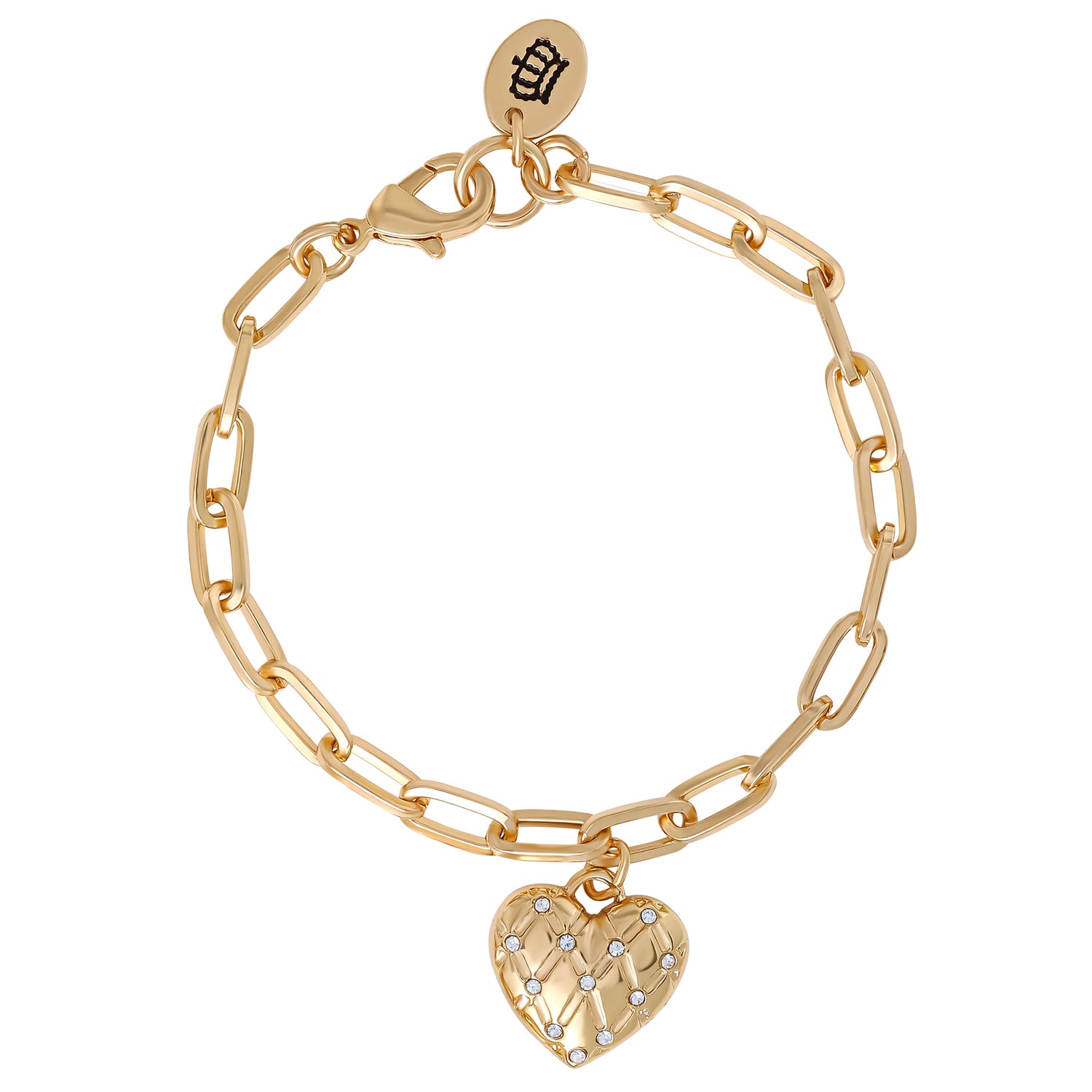 Juicy Couture Charm Bracelet Set with Heart and Key Charms - 7.5''