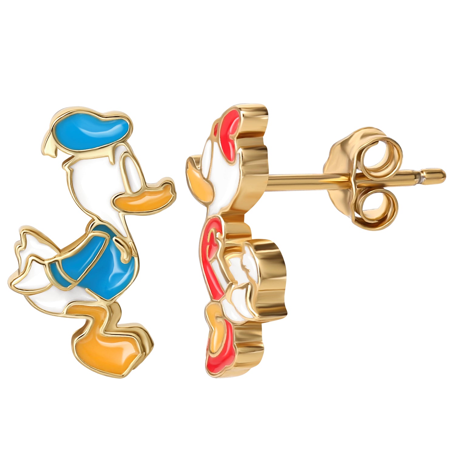 Donald and Daisy Duck Mismatched Stud Earrings Small Official License
