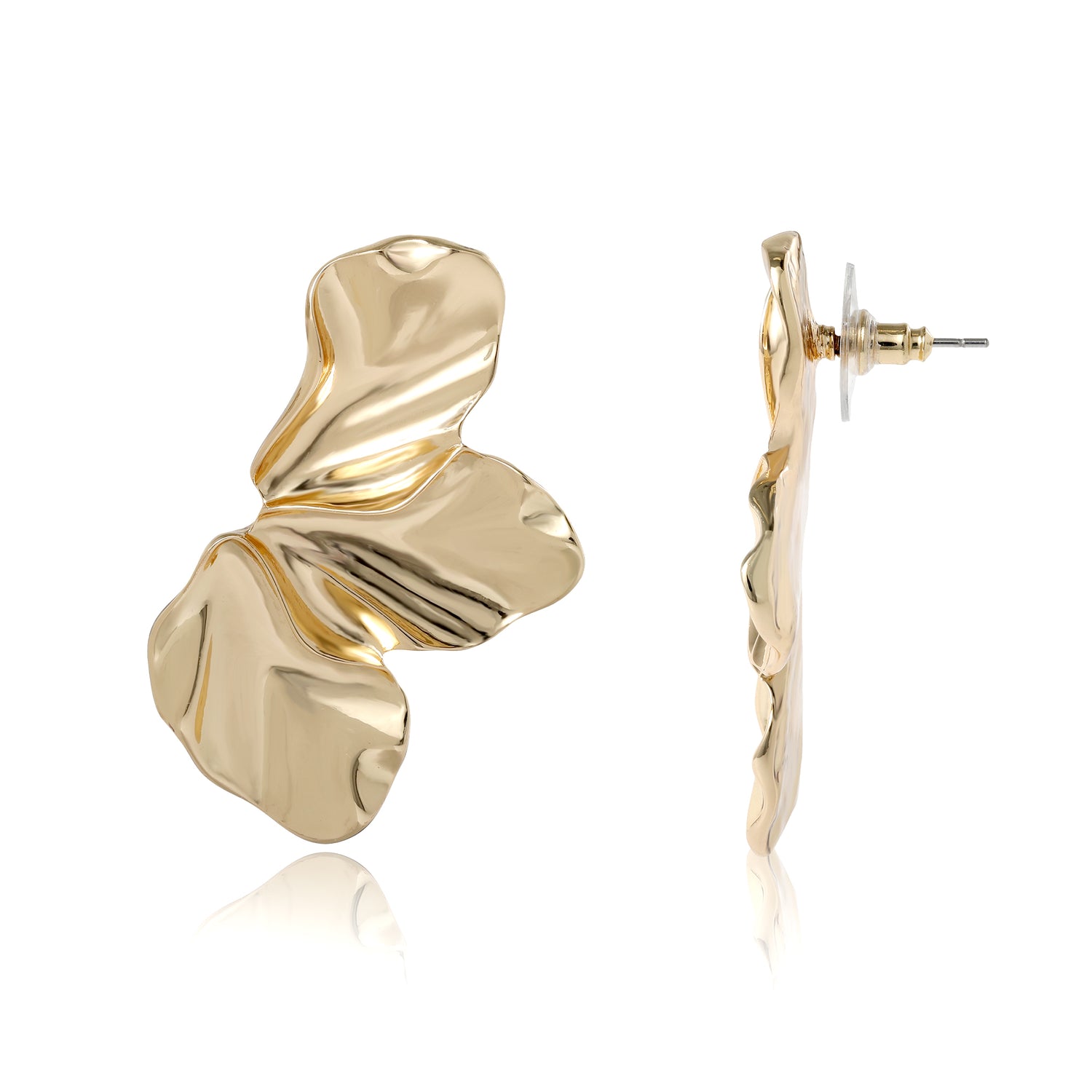 BCBG Gold-Tone Leaf Statement Earrings