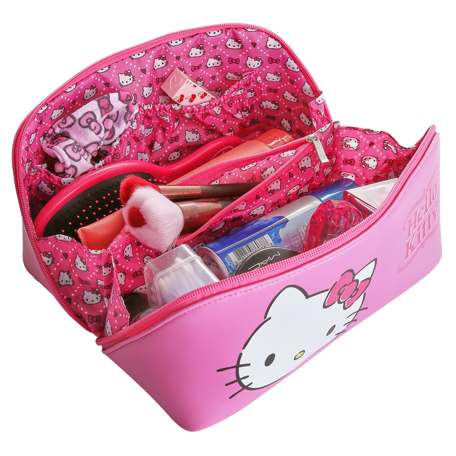 Hello Kitty Makeup Bag Official License, Travel Cosmetic Bag, Sanrio Travel Pink Makeup Bag