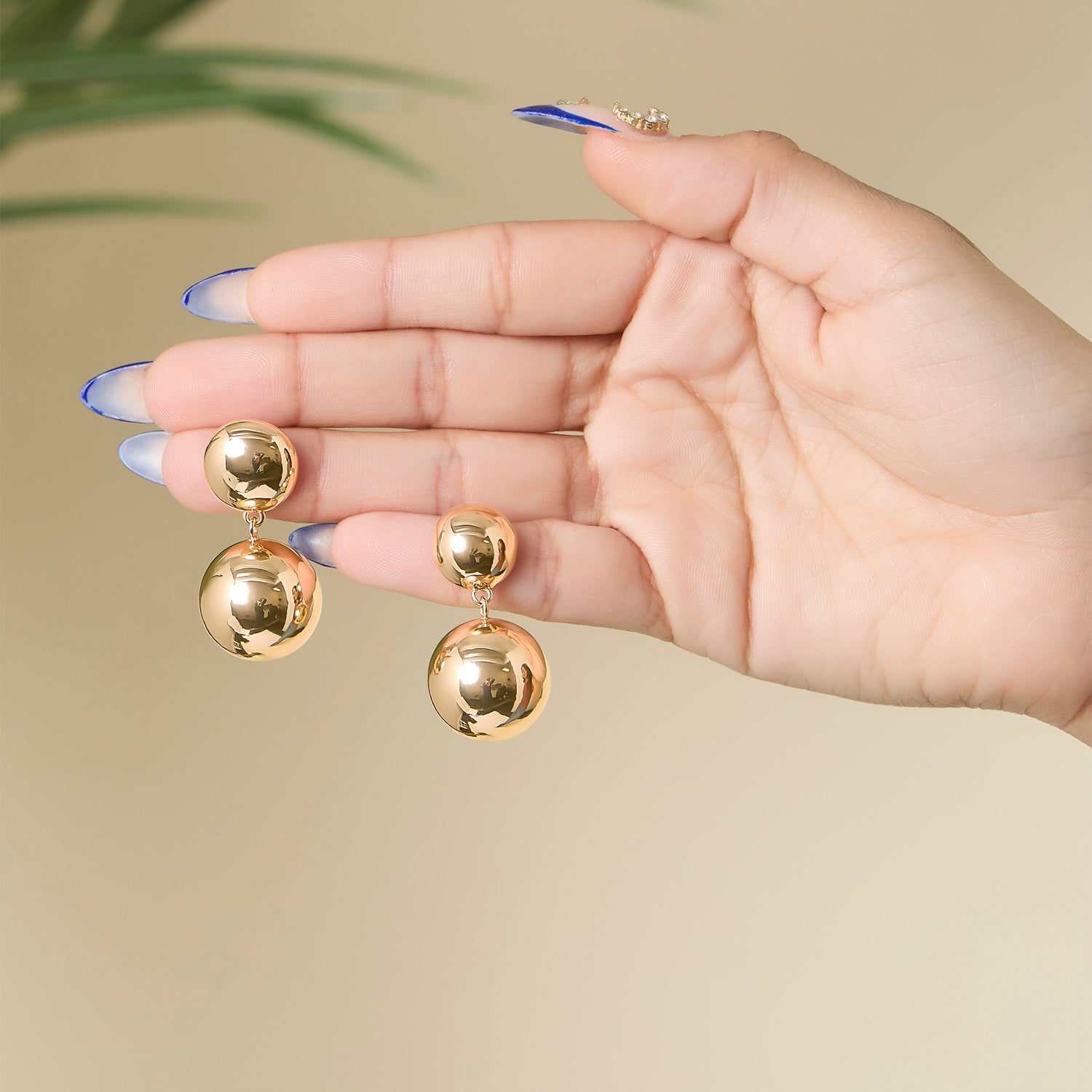 JS Jessica Simpson Double Ball Drop Earrings