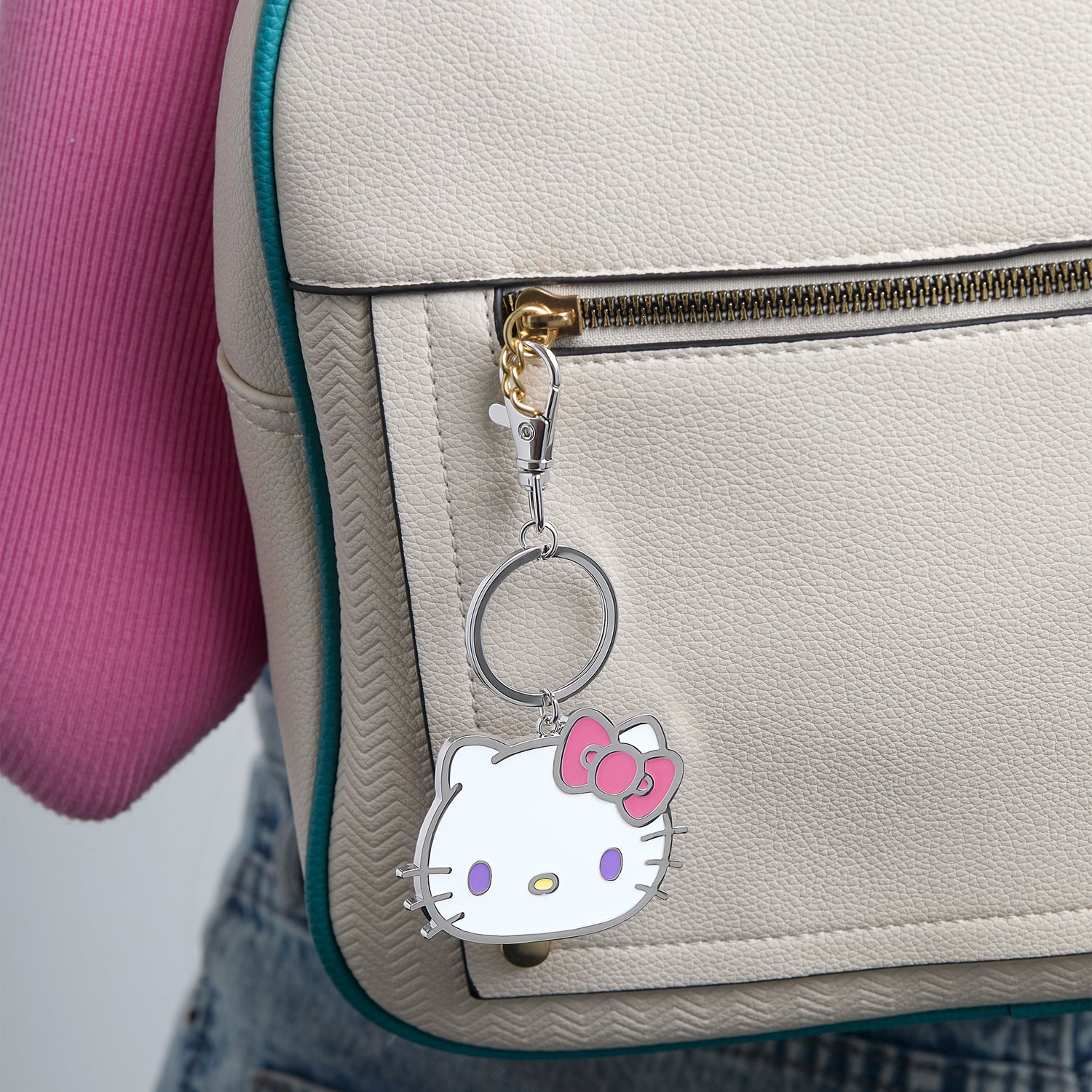 SALLY ROSE Hello Kitty Keychain Cute Official License, Enamel-Plated Fashion Sanrio Keychain with Lobster Clip Purse Charm
