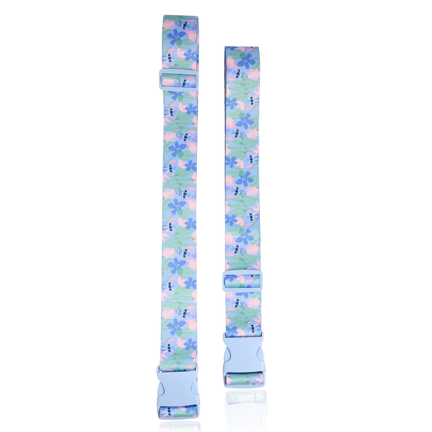 Stitch Luggage Straps 2-Piece Set Officially License, Adjustable Luggage Belts from 30''-72'', Suitcase Bands, Disney Gifts