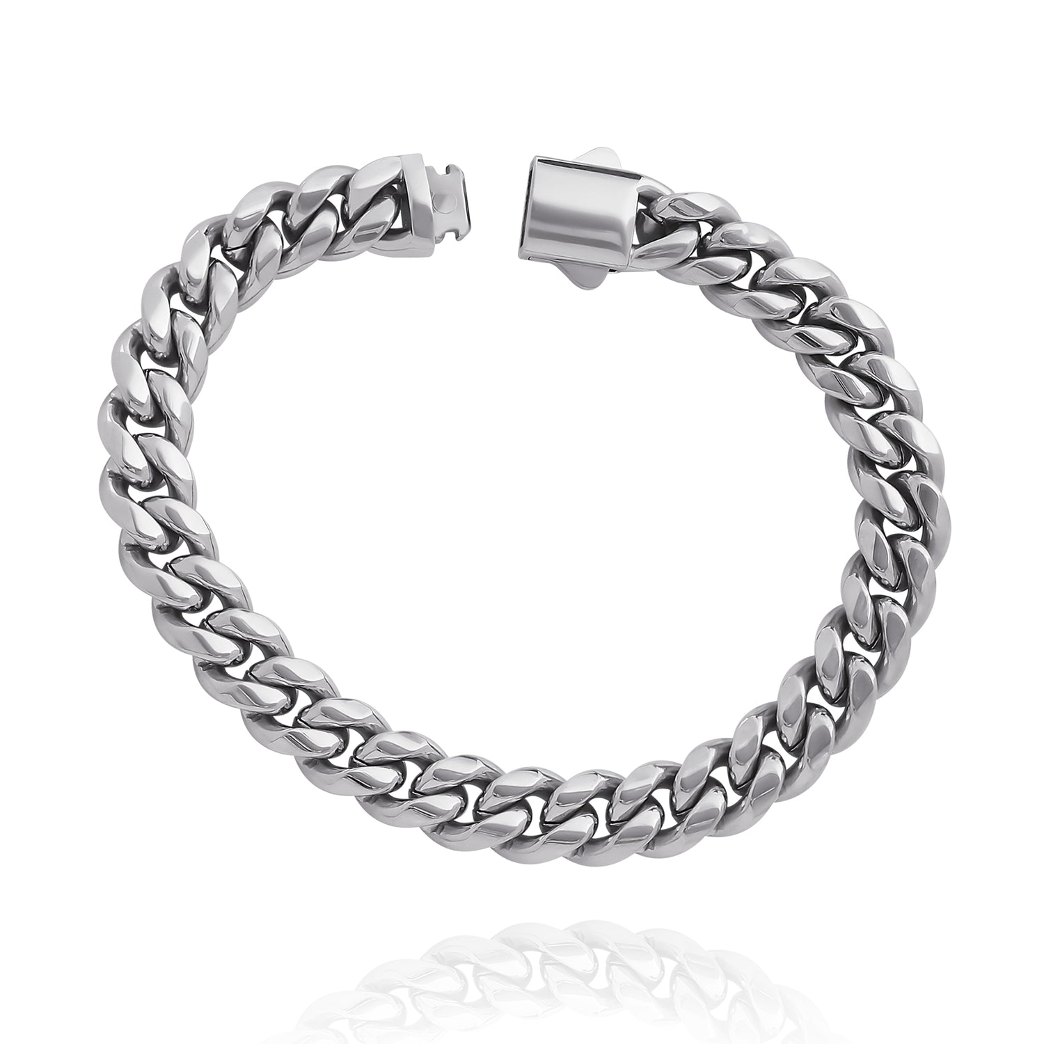 Lucky Brand Men's Silver-Tone Woven Chain Bracelet