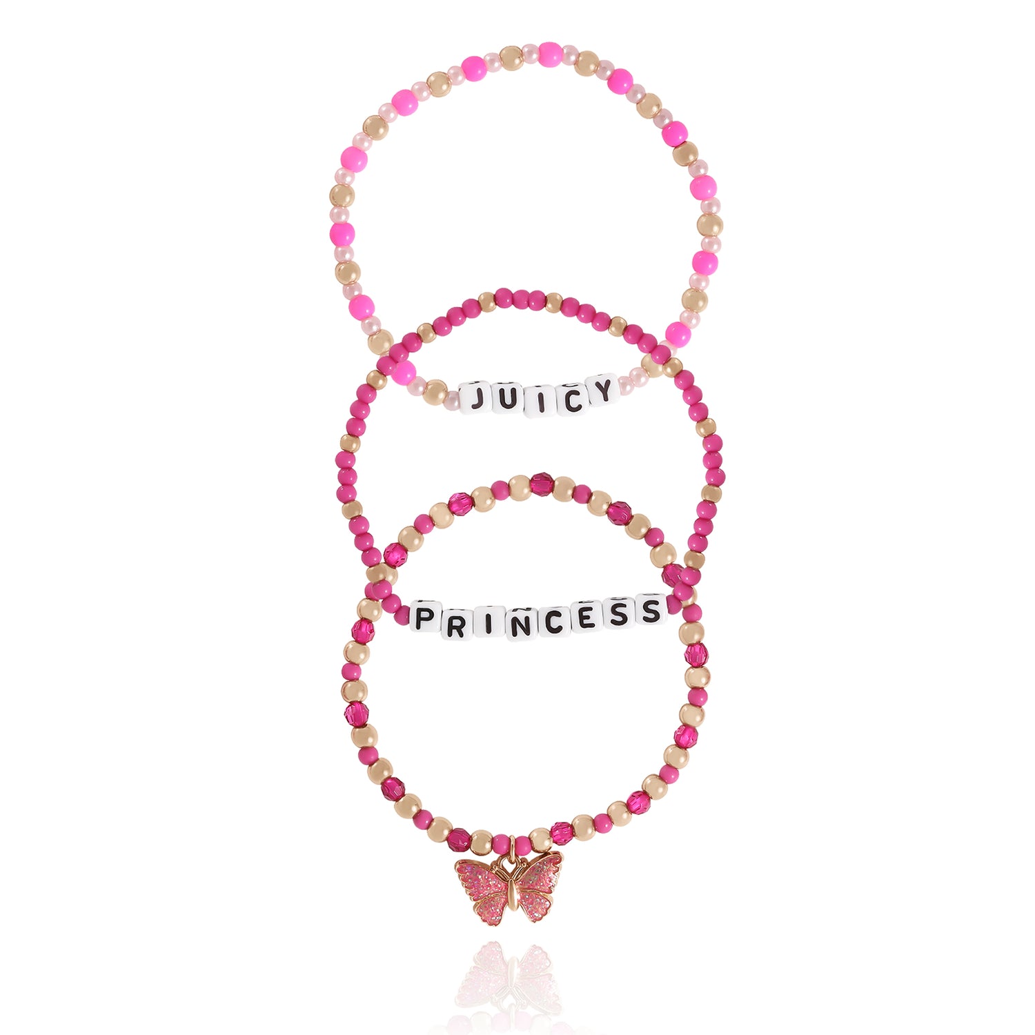 Juicy Couture Kids Juicy Pink Butterfly Beaded Jewelry
