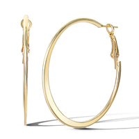 Jessica Simpson Gold-Tone 44.8MM Flat Omega Hoop Earrings