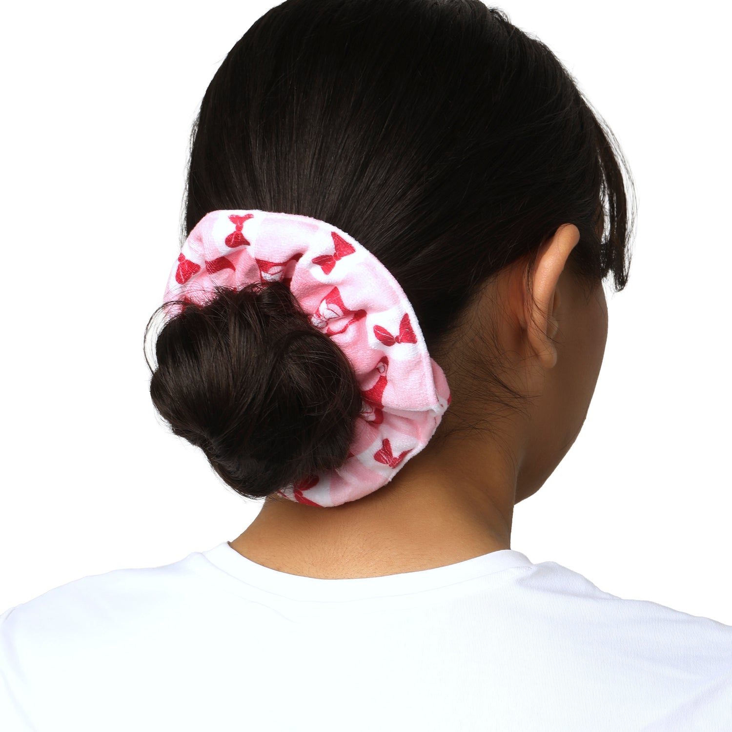 Minnie Mouse Scrunchies 2-Piece Set Official License, Spa Towel Hair Ties