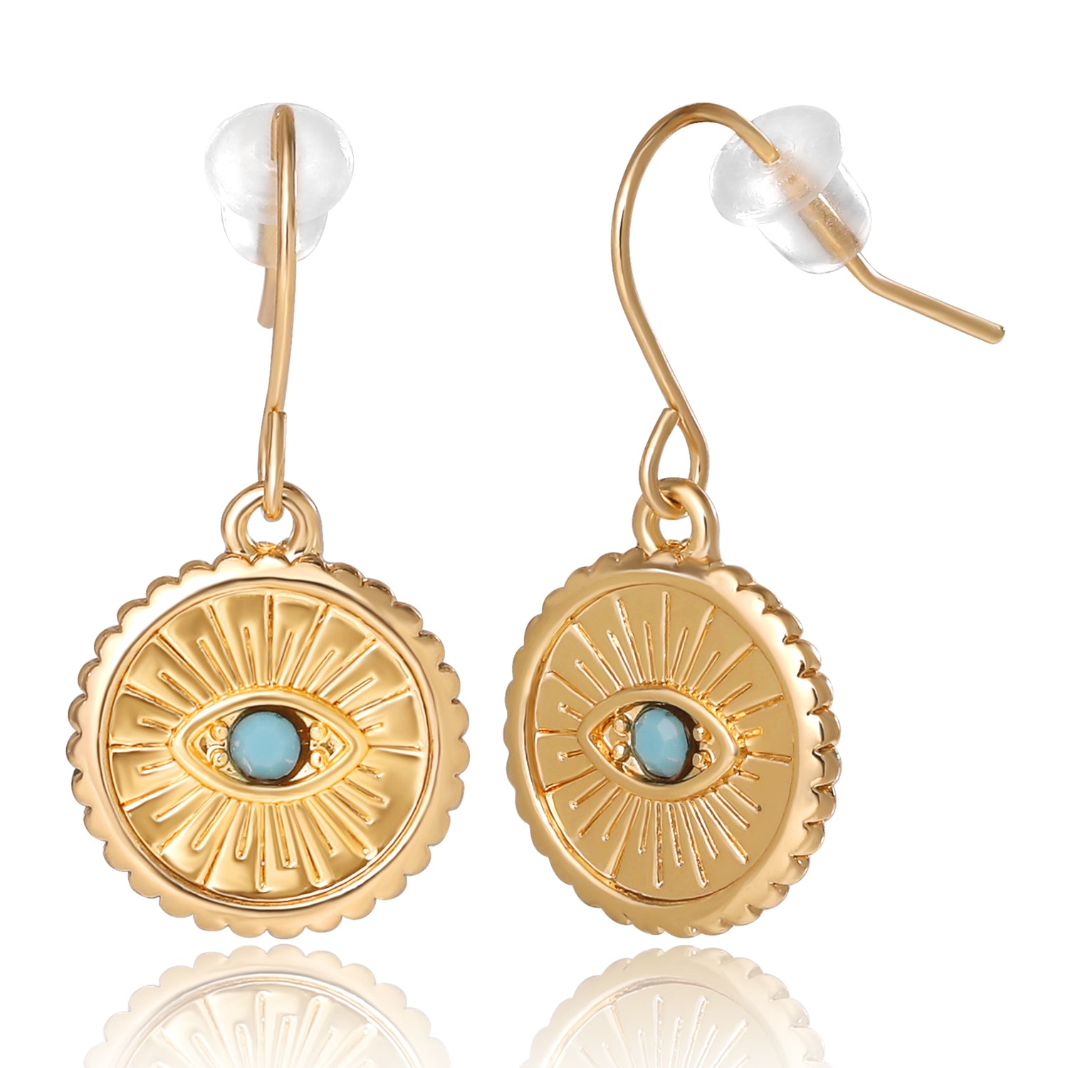 Jessica Simpson Gold-Tone Evil-Eye, Heart & Star Stud & Hoop Earring Set, 9 Pairs