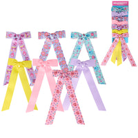 Hello Kitty and Friends Long Hair Bows 7-Piece Set Official License, Sanrio Hair Accessories with Kuromi and My Melody
