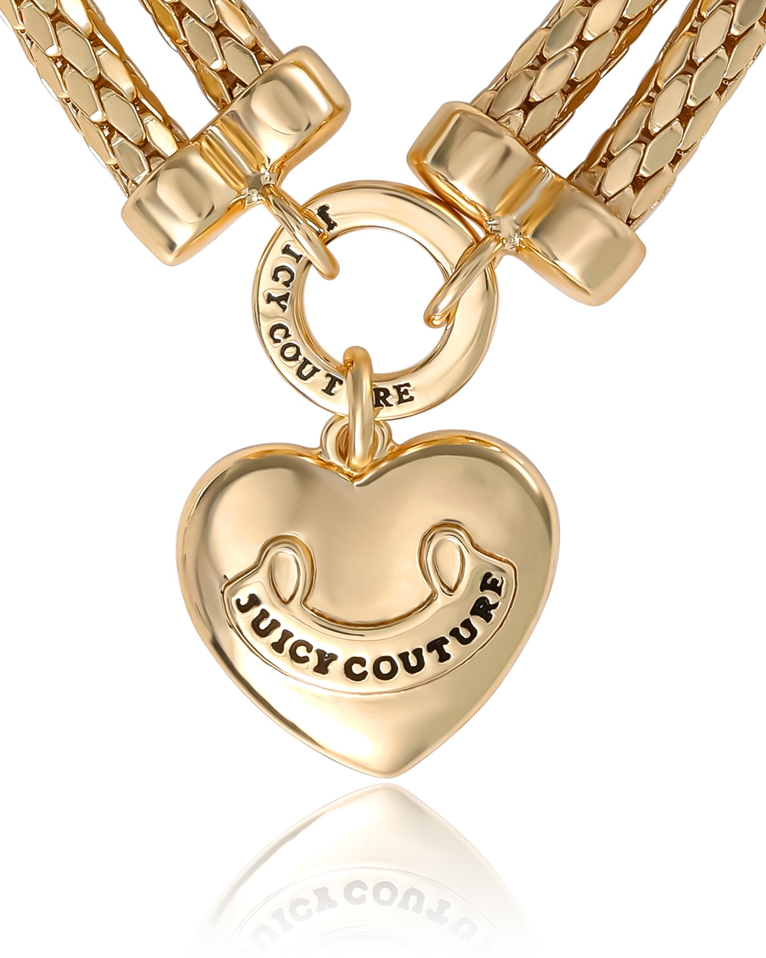 Juicy Couture Layered Heart Bracelet - Gold Tone