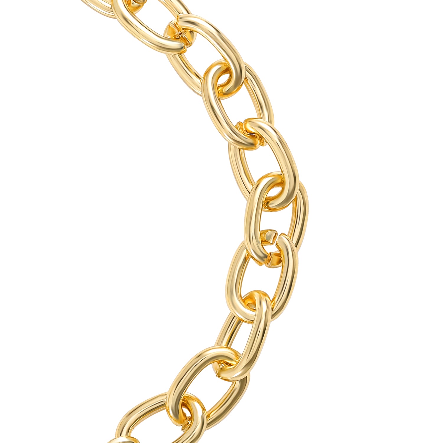 Juicy Couture Pavé Initial Charm Bracelet - 7.5'' Gold Tone Link