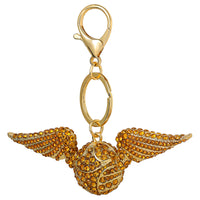 Harry Potter Golden Snitch Keychain Bag Charm Pave Crystal Official License