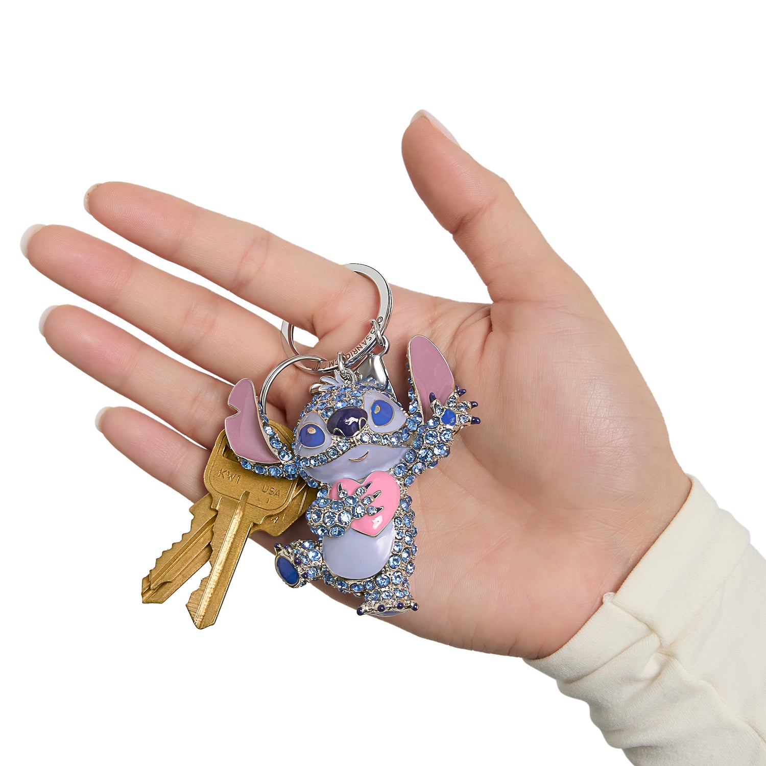 Disney Stitch Crystal Pavé Bag Charm Keychain – Officially Licensed