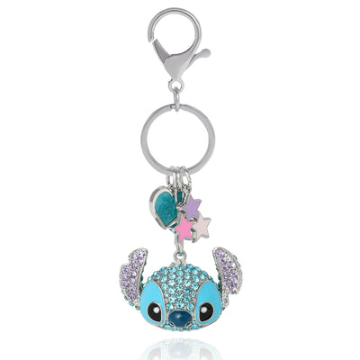 Disney Stitch Crystal Cluster Pavé Bag Charm Keychain – Officially Licensed