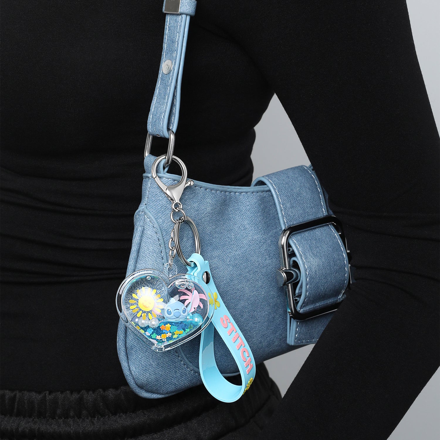 Disney Stitch Liquid Surf and Sun Keychain