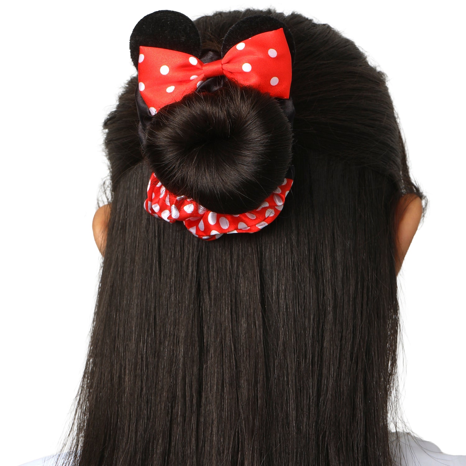 Minnie Mouse Scrunchies 3-Piece Official License, Disney Hair Accessories