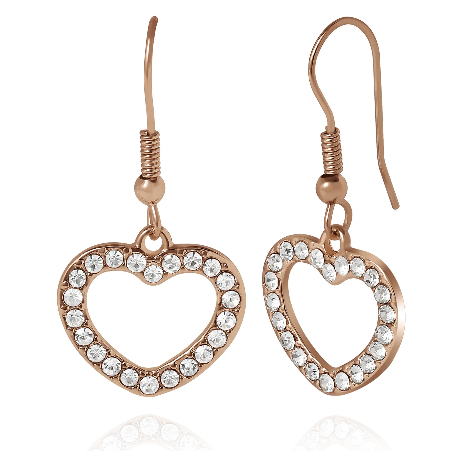 Jessica Simpson Kids Pink Heart Charm Bracelet & Earrings Set