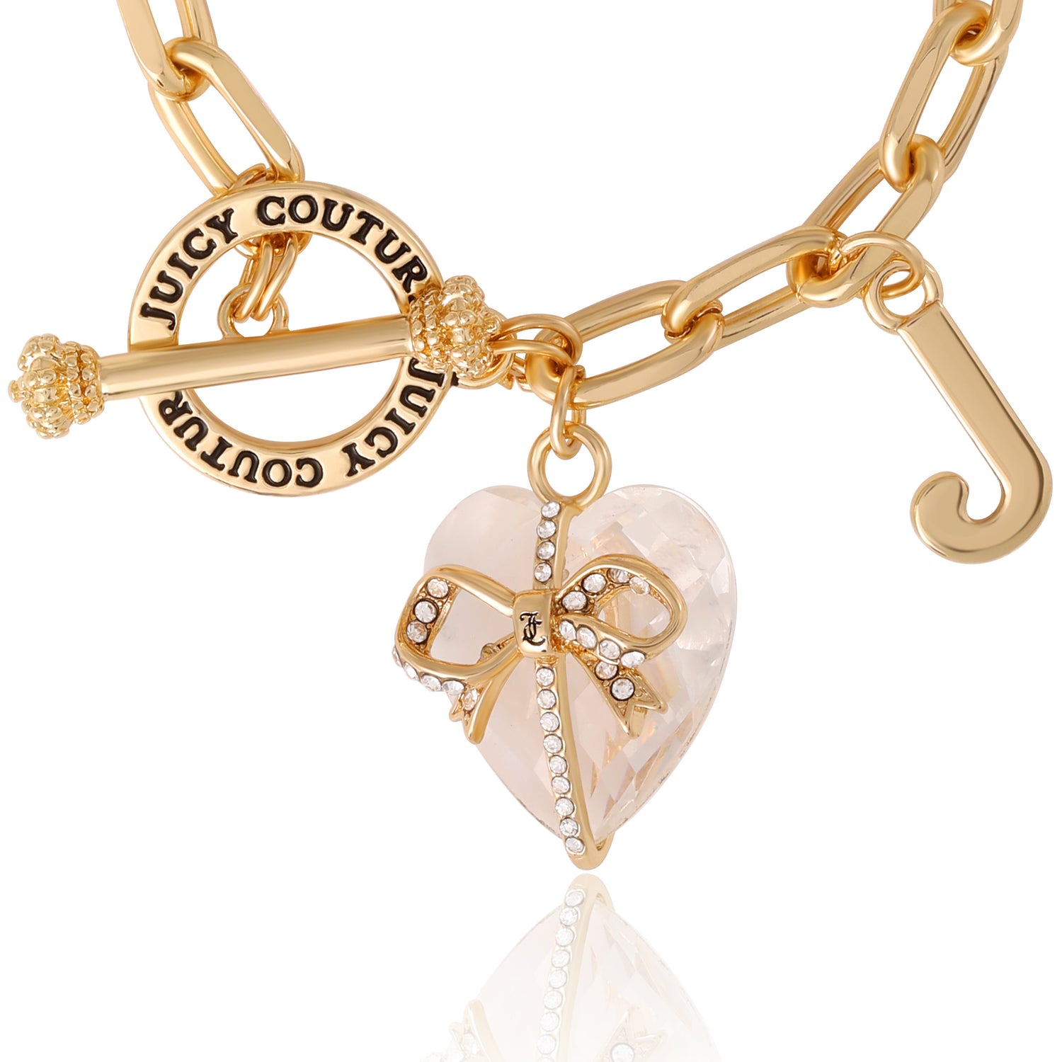 Juicy Couture Heart Stone & J Charm Bracelet