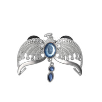 Harry Potter Ravenclaw Diadem Pin Brooch, Clear and Blue Crystals