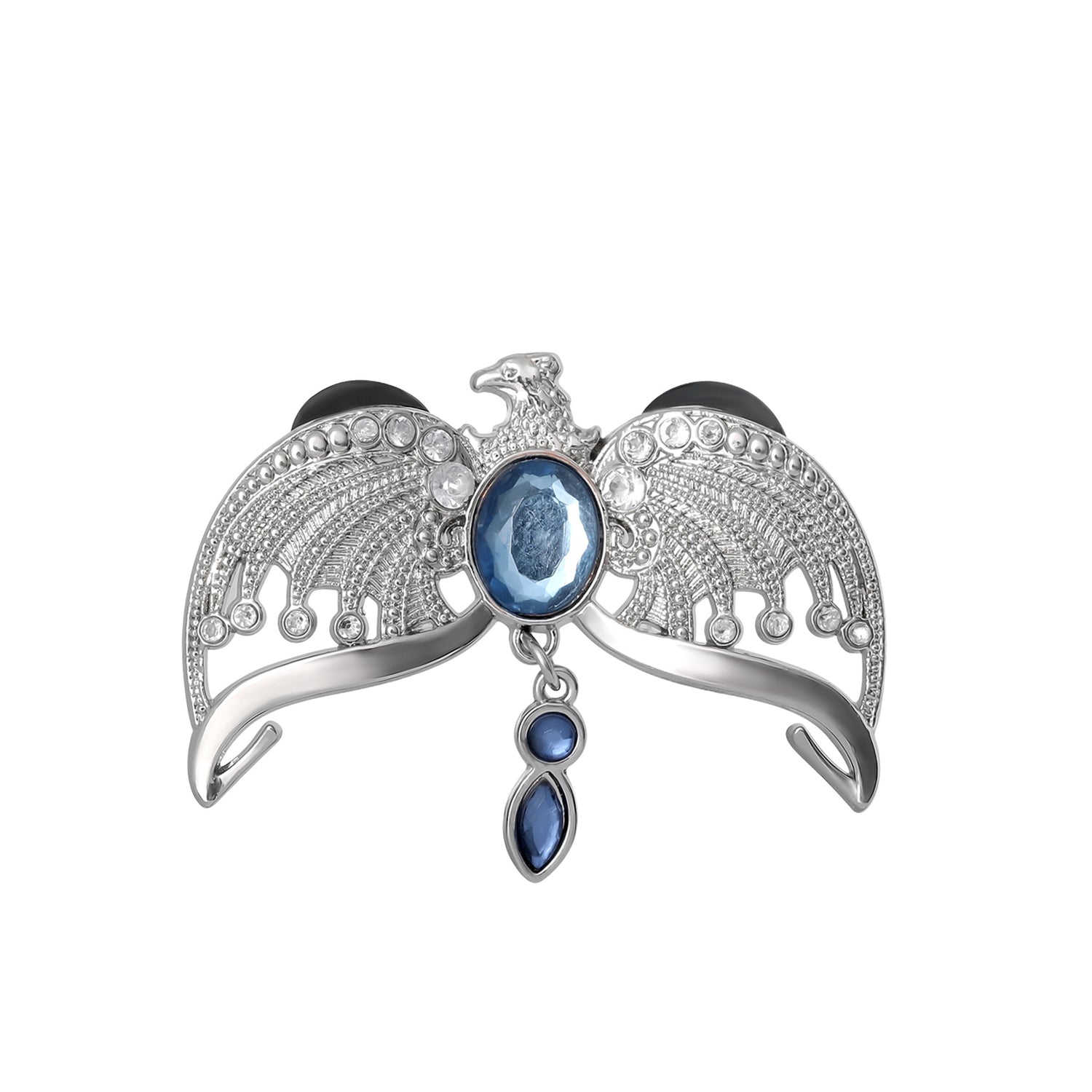 Harry Potter Ravenclaw Diadem Pin Brooch, Clear and Blue Crystals