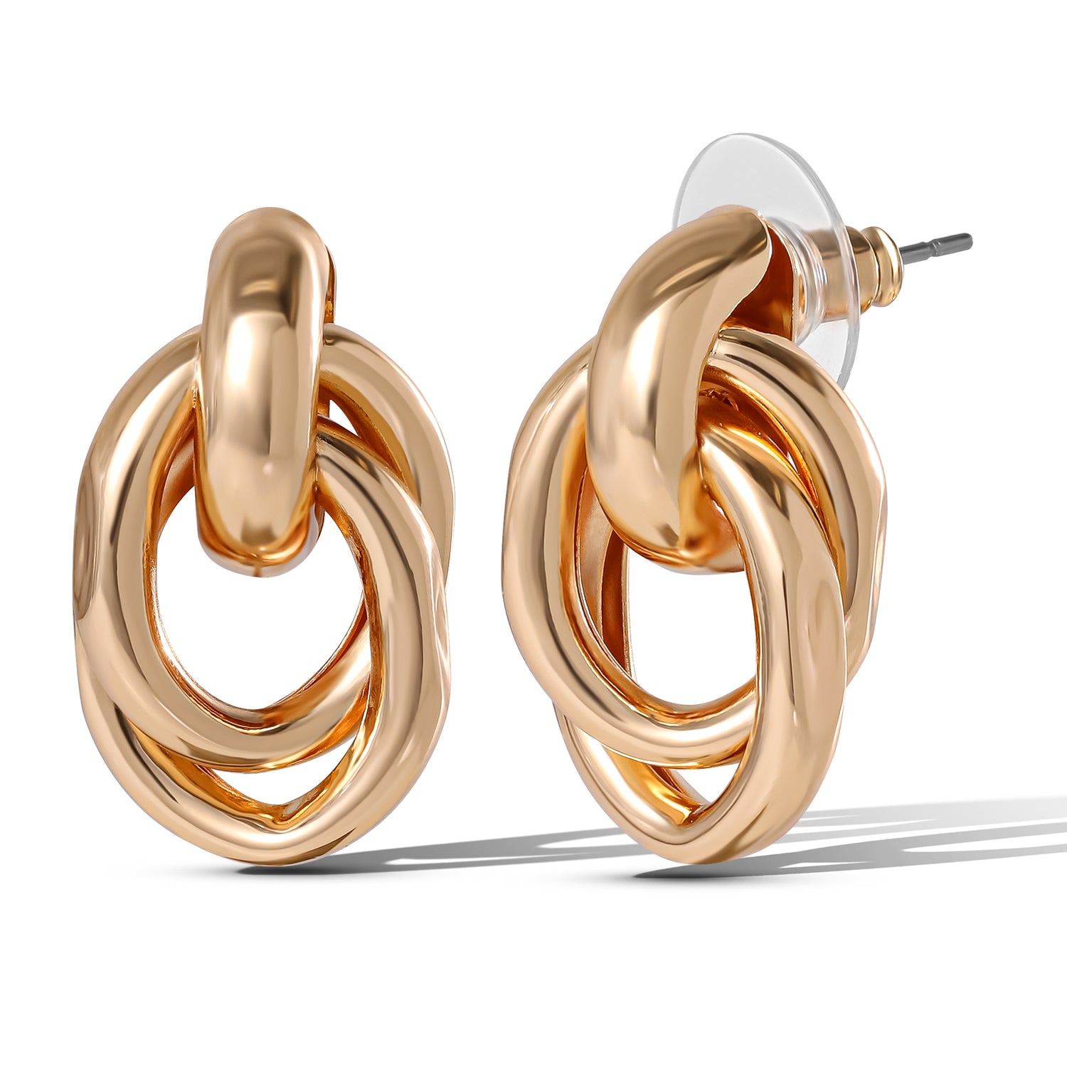 Jessica Simpson Knotted Studs, Drop, and Hoop 3 Pack Earring Set