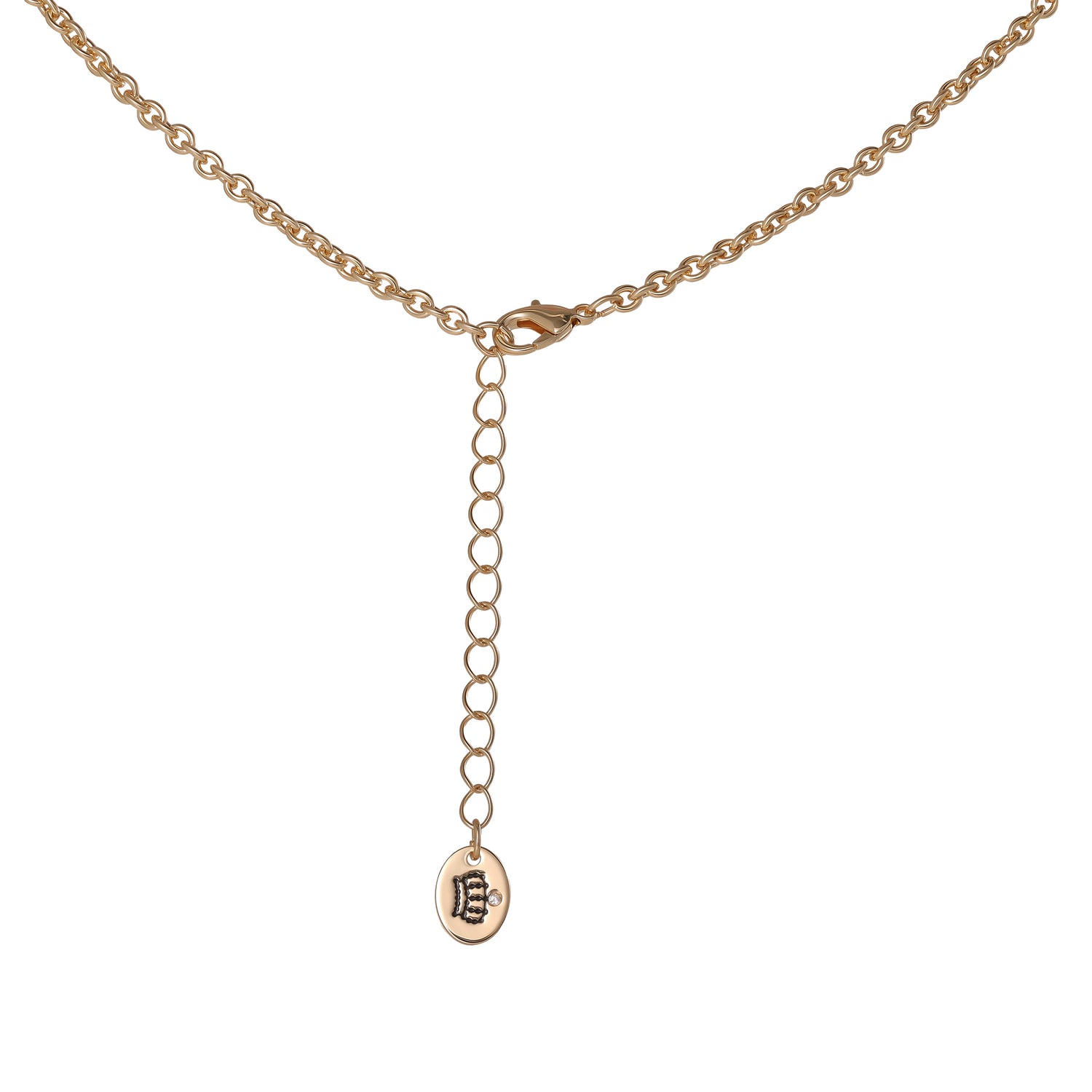 Juicy Couture Womens Tennis Necklace with 8MM Multicolor Crystals, 16"+2" Gold Tone-Plated Tennis Jewelry