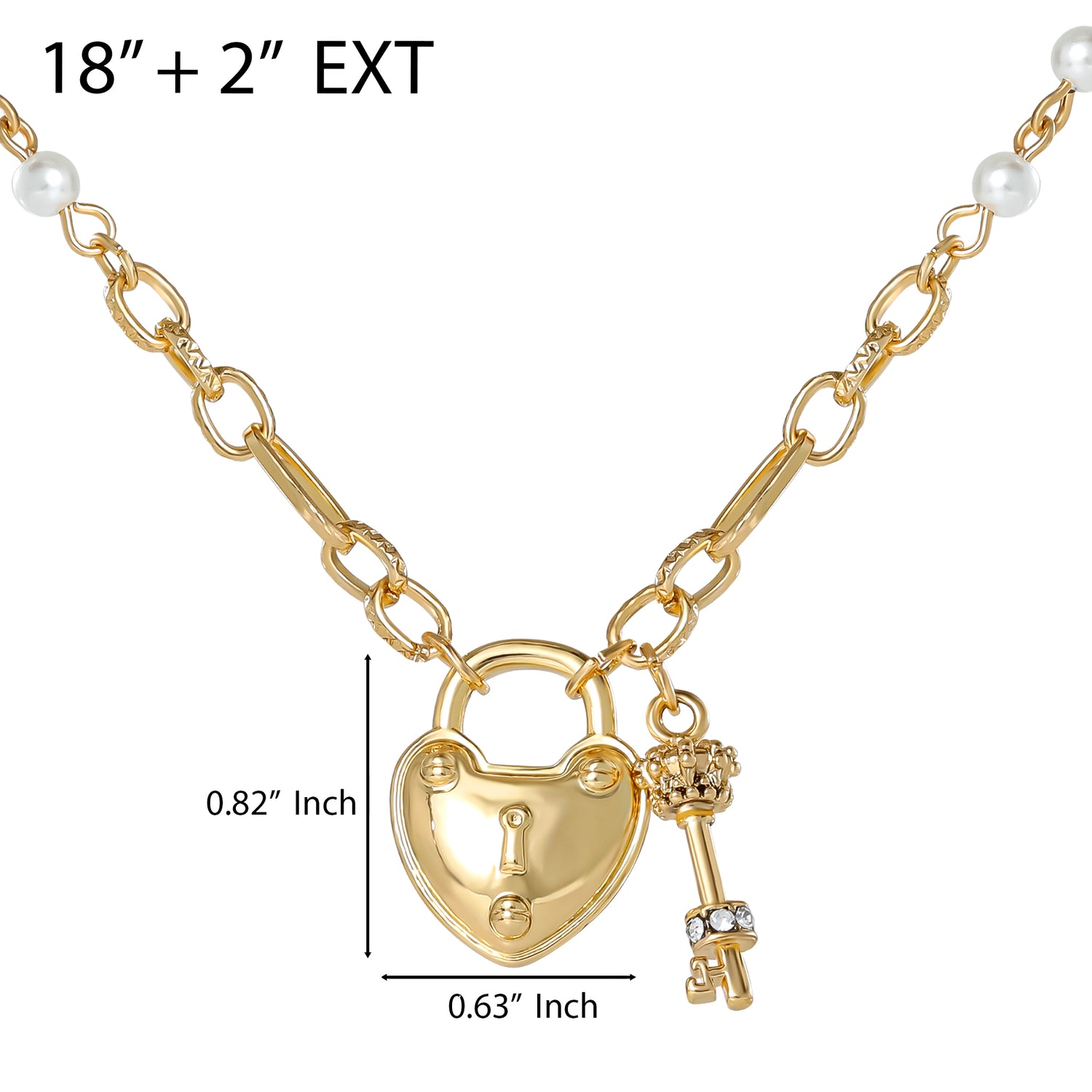 Juicy Couture Heart Locket Charm Necklace, Gold‑Tone