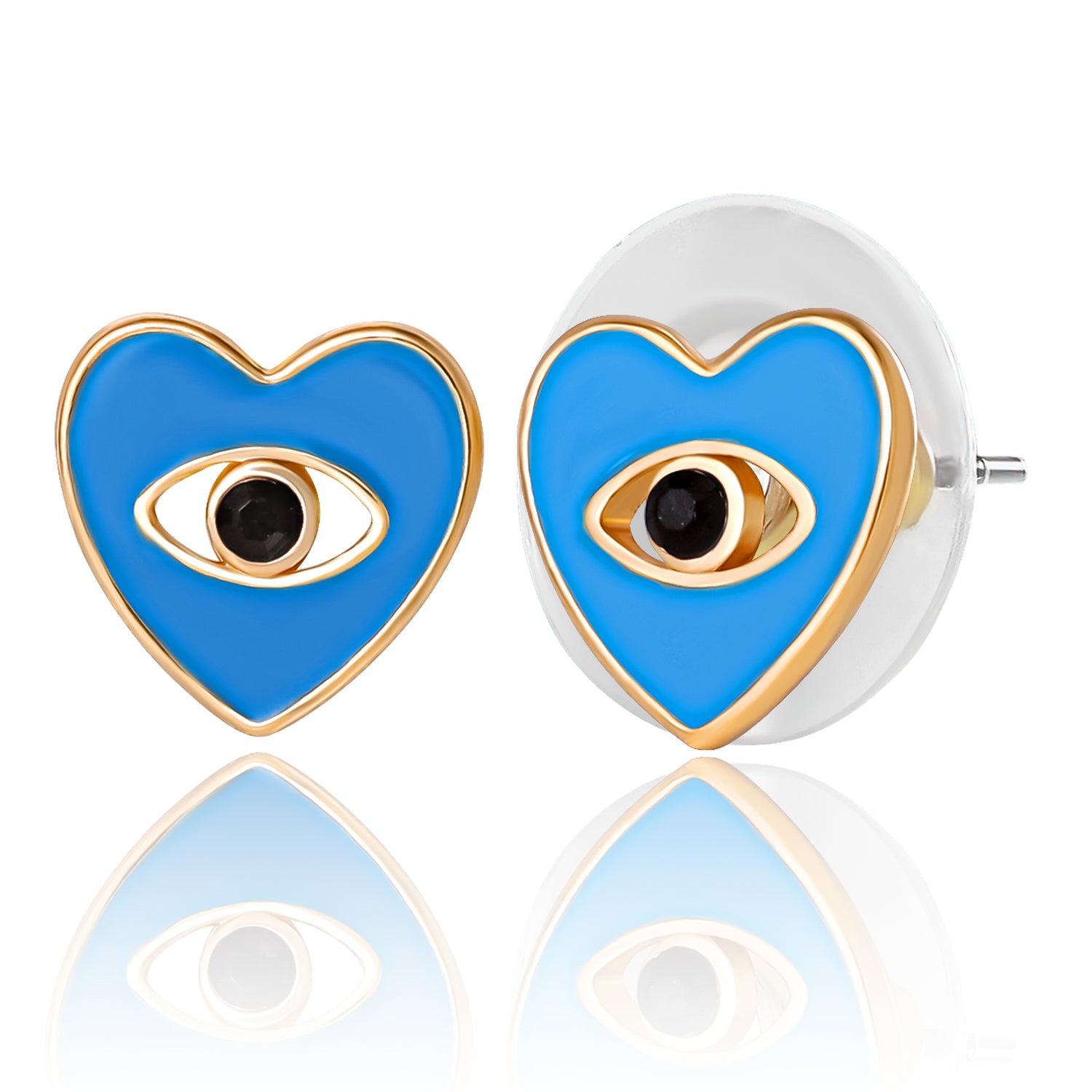 Jessica Simpson Gold-Tone Evil-Eye, Heart & Star Stud & Hoop Earring Set, 9 Pairs