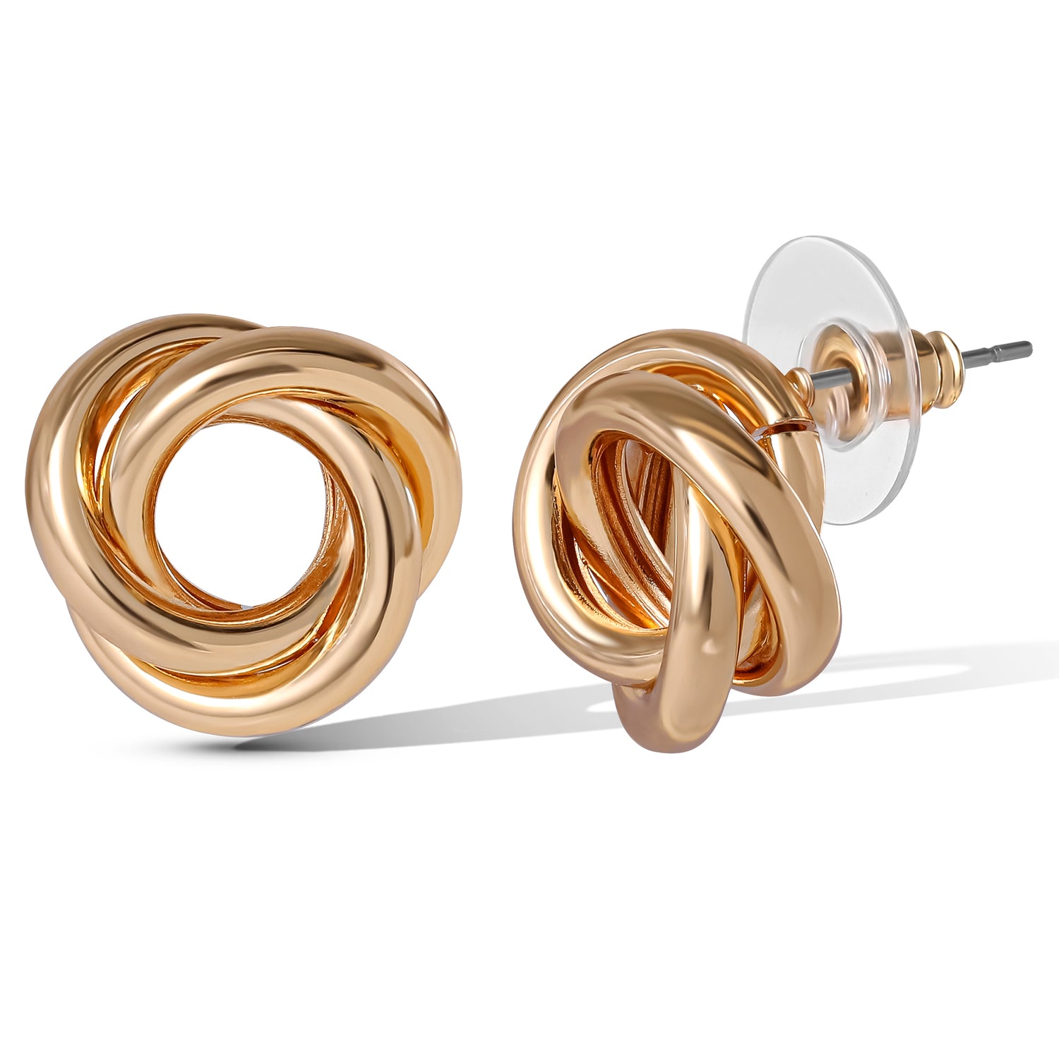 Jessica Simpson Knotted Studs, Drop, and Hoop 3 Pack Earring Set