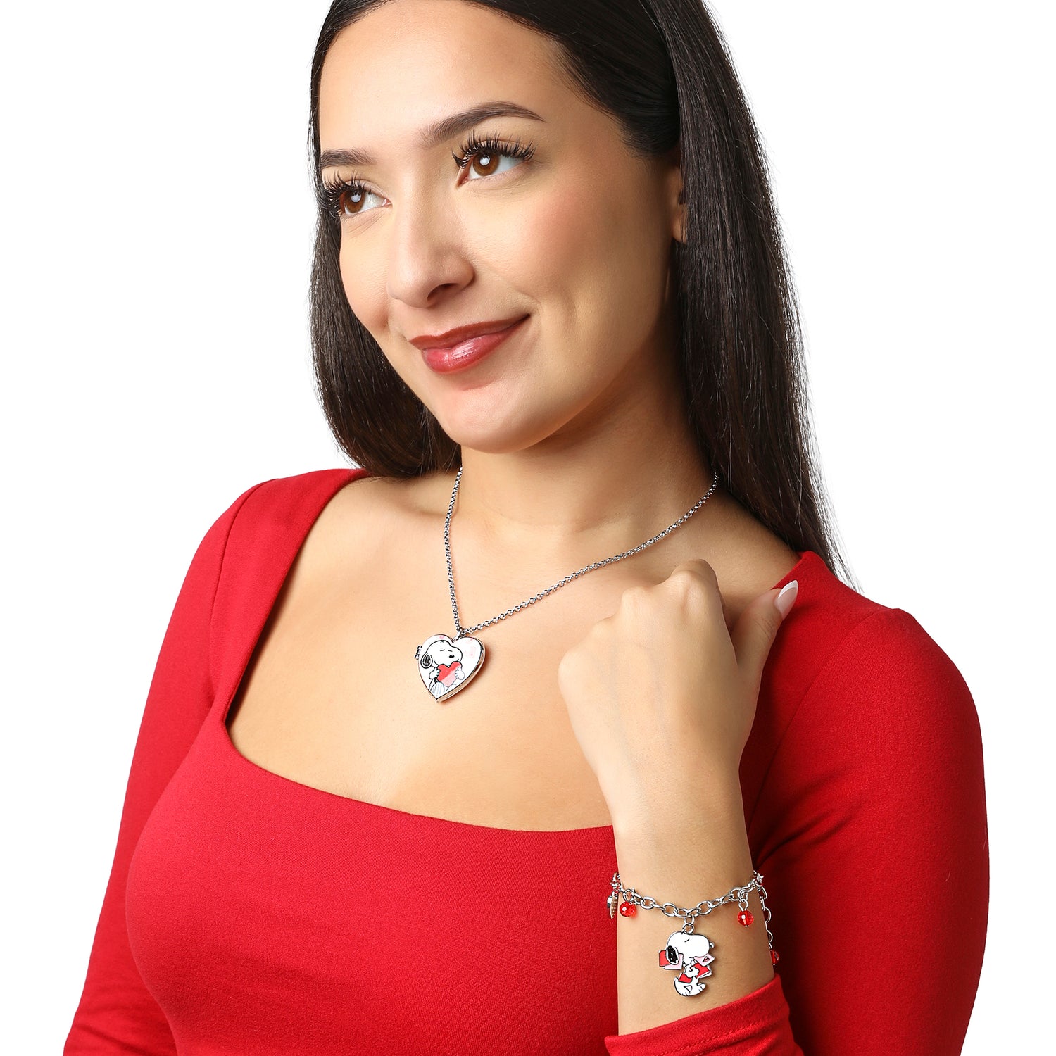 Peanuts Snoopy Heart Letter Bracelet