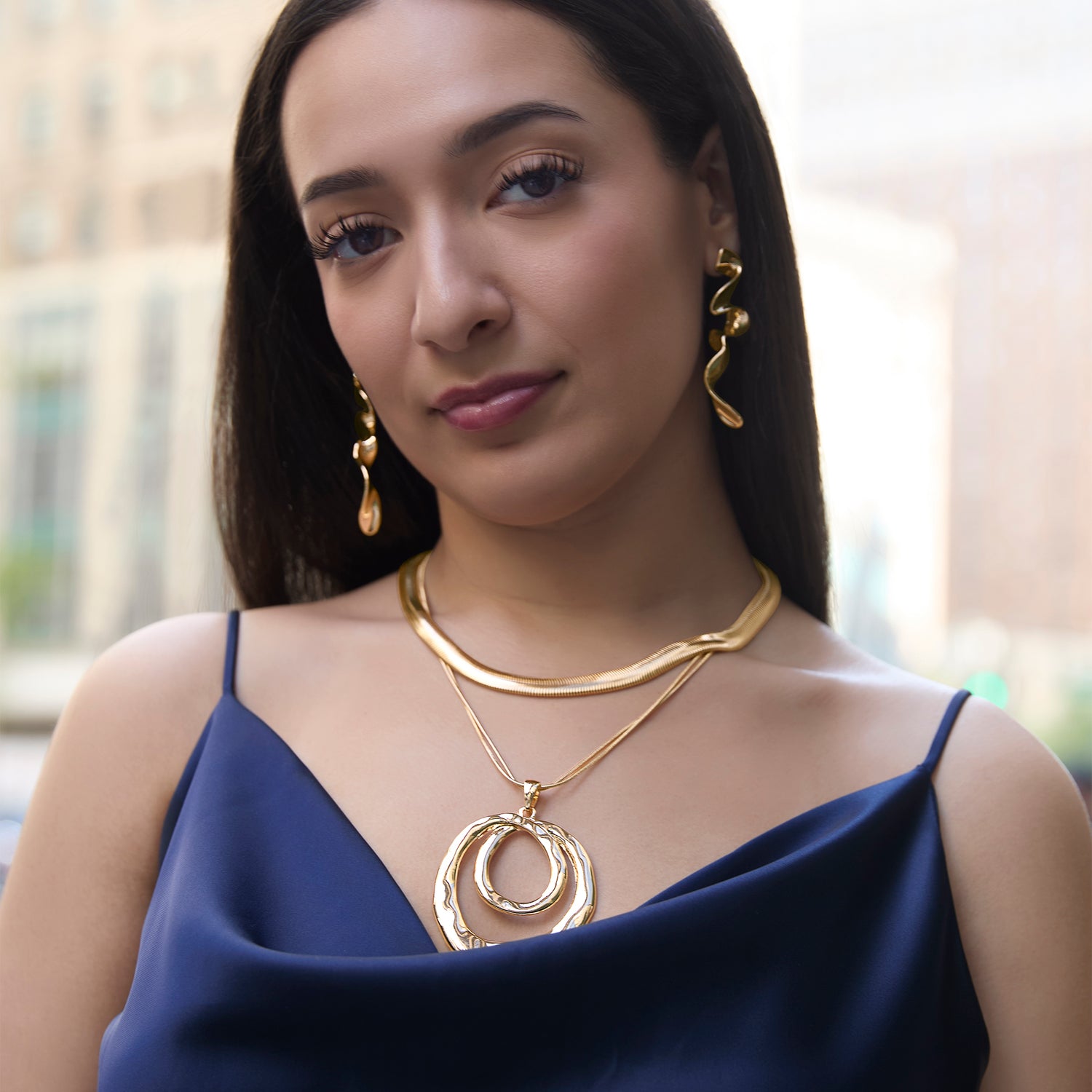 BCBG Gold-Tone Squiggle Earrings