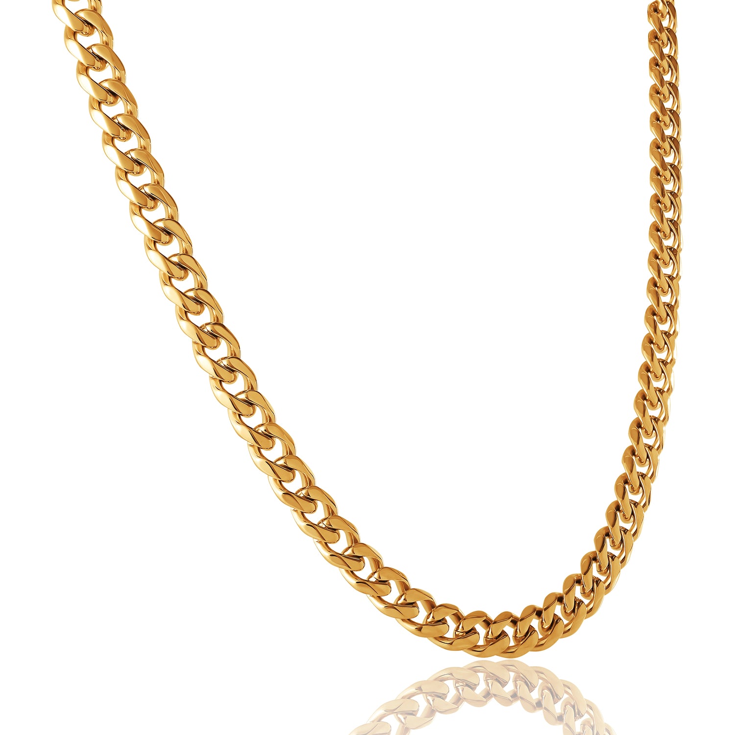 Lucky Brand Mens Gold-Tone Curb Chain Necklace - 20'' Chain