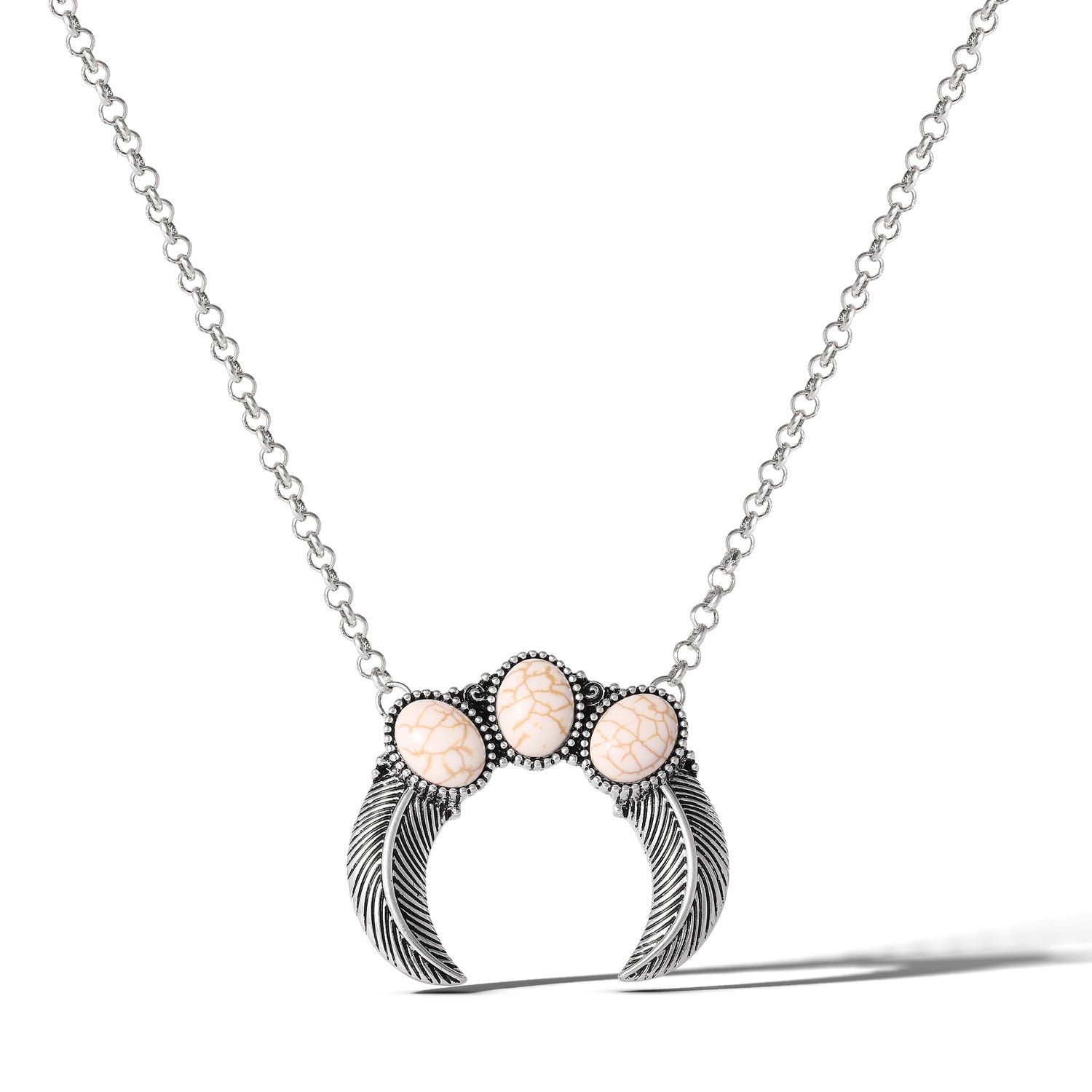 JS Jessica Simpson Ox Silver Western Necklace