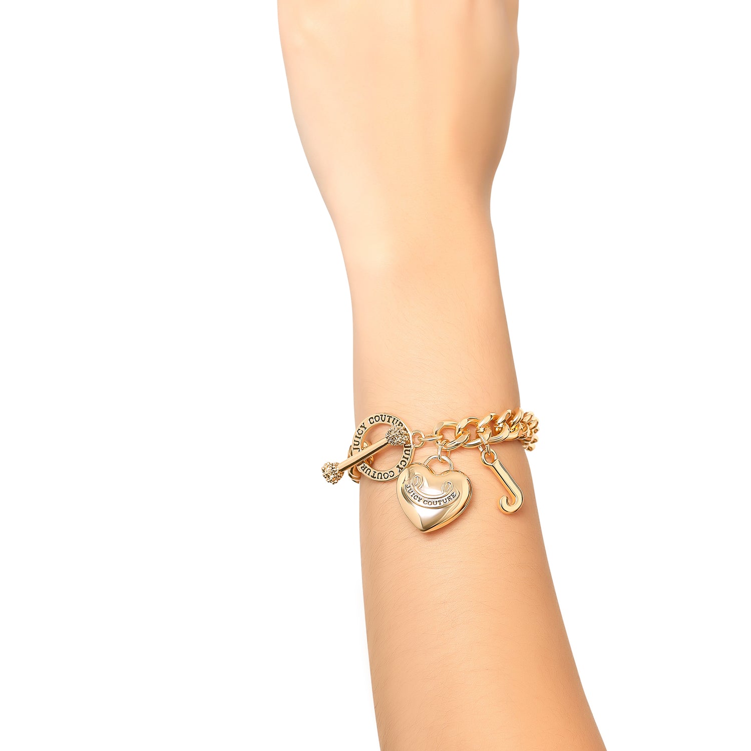 Juicy Couture Heart Toggle Charm Bracelet