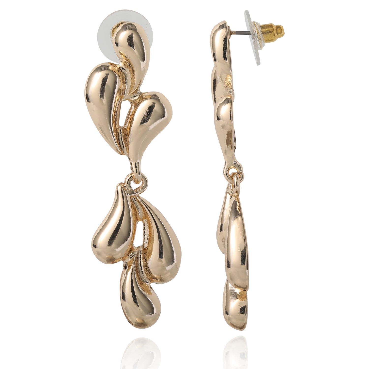 BCBG Generation Sculptural Heart Drop Earrings