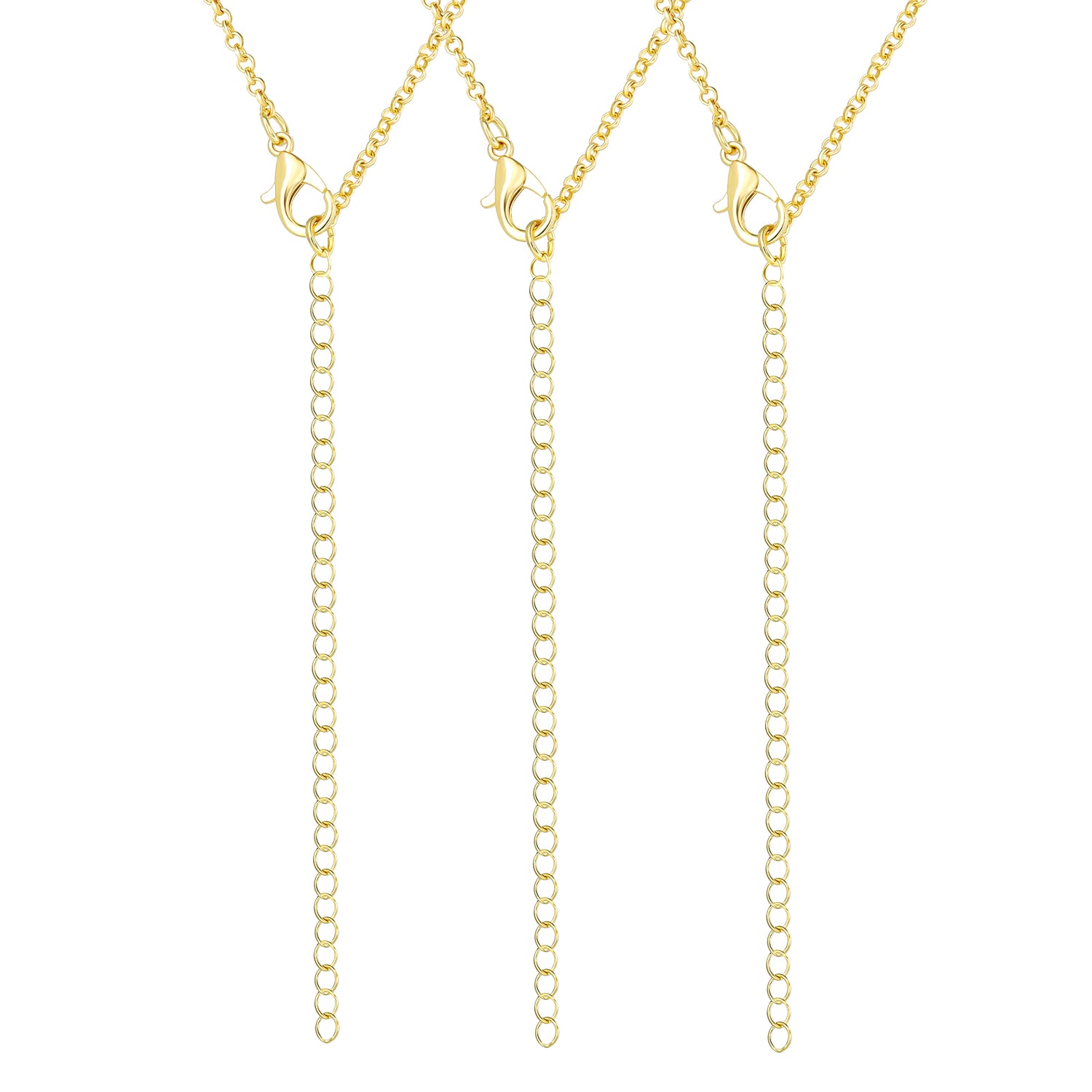 KPop Demon Hunters Rumi, Zoey, and Mira Necklace Set 3-Piece Official License, 3 Friendship Necklaces Gold-Tone, KPop Gifts