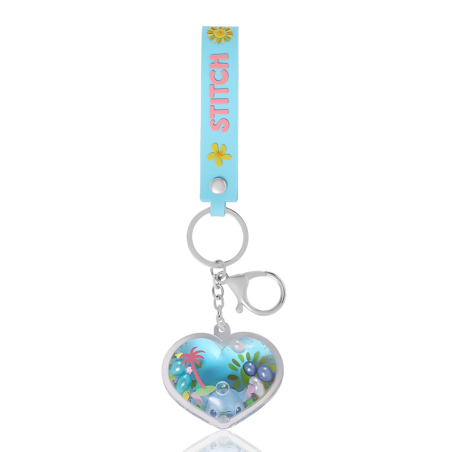 Disney Stitch Liquid Surf and Sun Keychain