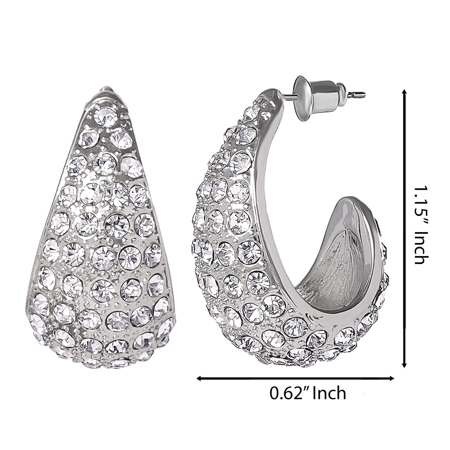 Jessica Simpson Pave Teardrop Earrings