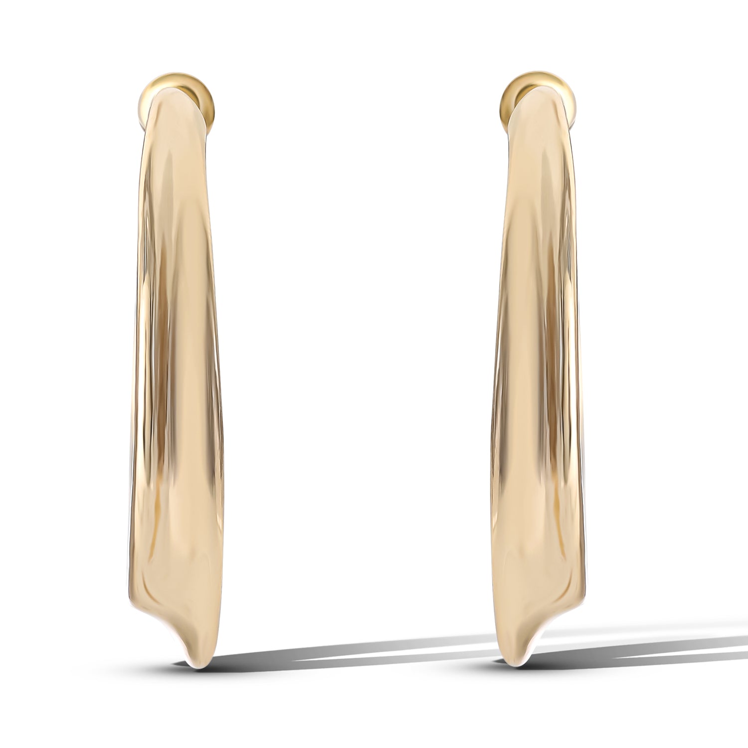 Jessica Simpson Gold-Tone Twisted Crescent Hoop Earrings